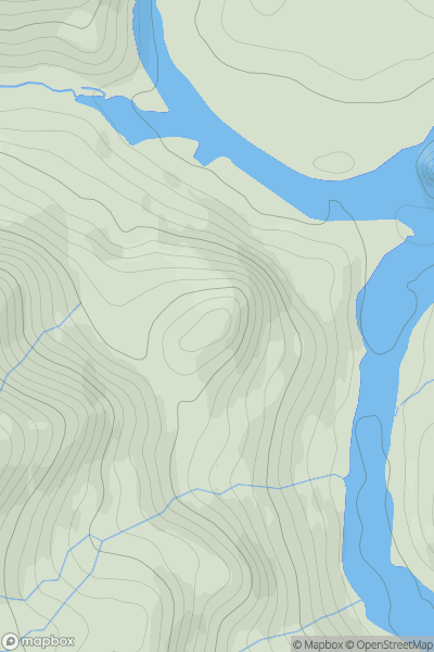 Thumbnail image for Dun Mor [Loch Rannoch to Glen Lyon] showing contour plot for surrounding peak